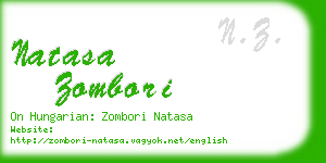 natasa zombori business card